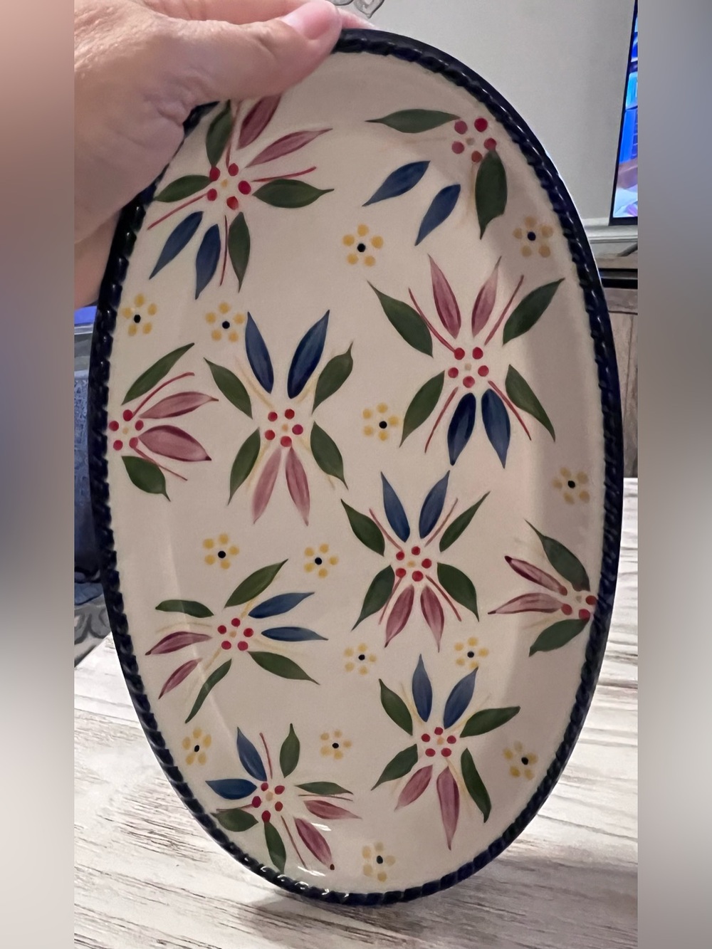 Temp-Tations by Tara Old World Confetti Oval Serving Platters Set of 2